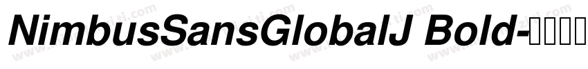 NimbusSansGlobalJ Bold字体转换